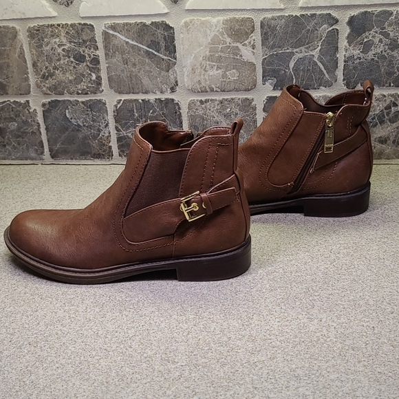TOMMY HILFIGER Size 8 M Ankle Boots Brown - Picture 2 of 12